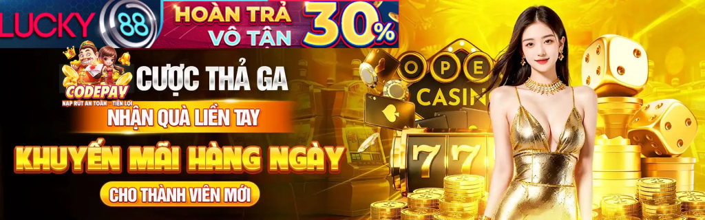 Banner Lucky88 789bet - Cơ hội trúngJackpot cực lớn